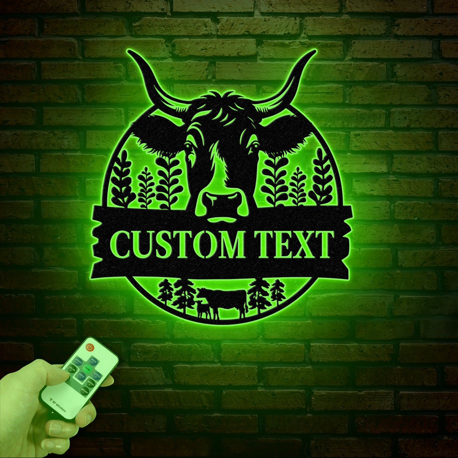 Personalized Family Name Metal Cow Farm Sign with Led Lights, Custom Farmer Sign, Farmhouse Decor, Farm Animals Sign, Cow Sign Decor
