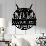 Personalized Family Name Metal Cow Farm Sign with Led Lights, Custom Farmer Sign, Farmhouse Decor, Farm Animals Sign, Cow Sign Decor