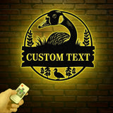 Customized Duck Farm Metal Sign, Quack House Sign, Family Name Metal Sign for Farm House, Duck Hutch Coop Sign, Quack Shack Cabin Decor,