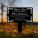 Custom Memorial Tree Sign With Stake, Personalized Memorial Plaque Stake,Metal Grave Marker ,Memorial Marker,Grave Marker,Remembrance Plaque