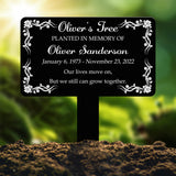 Custom Memorial Tree Sign With Stake, Personalized Memorial Plaque Stake,Metal Grave Marker ,Memorial Marker,Grave Marker,Remembrance Plaque
