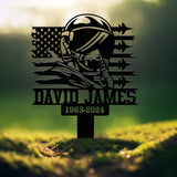 Personalized Air Force Memorial Stake, Garden Metal Stake, In Loving Memorial, Sympathy Gift, Veteran Grave Marker, Remembrance Stake