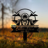 Personalized Air Force Memorial Stake, Garden Metal Stake, In Loving Memorial, Sympathy Gift, Veteran Grave Marker, Remembrance Stake