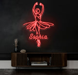 Custom Ballet Name LED Neon Sign - Handmade Wall Light Decor, Personalized Ballet Dancer Gifts, Custom Neon Sign for Dancer Room Decor