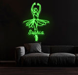 Custom Ballet Name LED Neon Sign - Handmade Wall Light Decor, Personalized Ballet Dancer Gifts, Custom Neon Sign for Dancer Room Decor