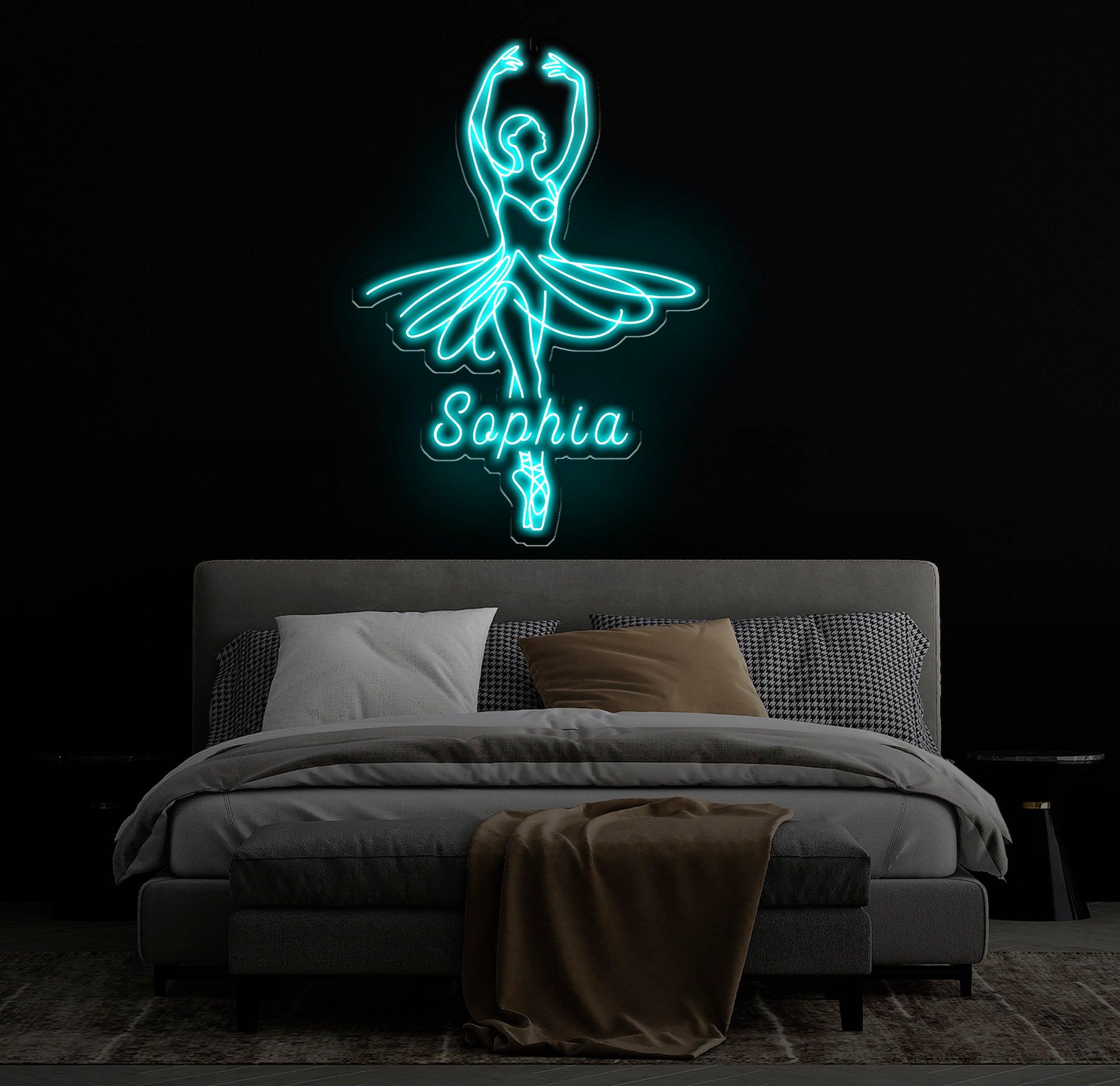 Custom Ballet Name LED Neon Sign - Handmade Wall Light Decor, Personalized Ballet Dancer Gifts, Custom Neon Sign for Dancer Room Decor