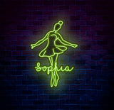 Custom Ballet Name LED Neon Sign - Handmade Wall Light Decor, Personalized Ballet Dancer Gifts, Custom Neon Sign for Dancer Room Decor
