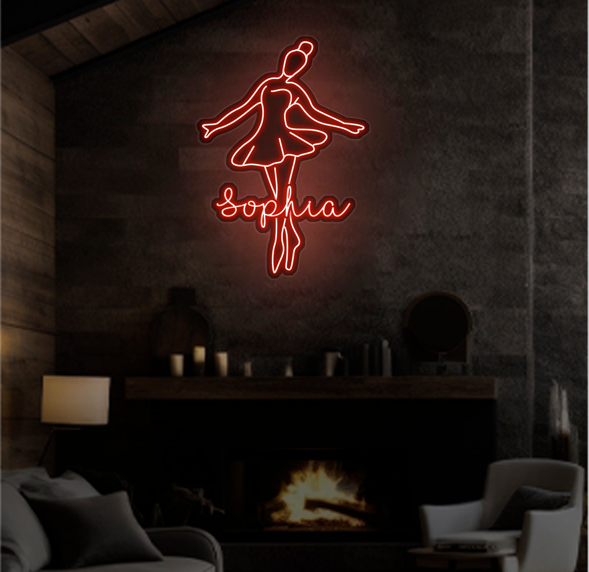Custom Ballet Name LED Neon Sign - Handmade Wall Light Decor, Personalized Ballet Dancer Gifts, Custom Neon Sign for Dancer Room Decor