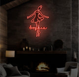 Custom Ballet Name LED Neon Sign - Handmade Wall Light Decor, Personalized Ballet Dancer Gifts, Custom Neon Sign for Dancer Room Decor