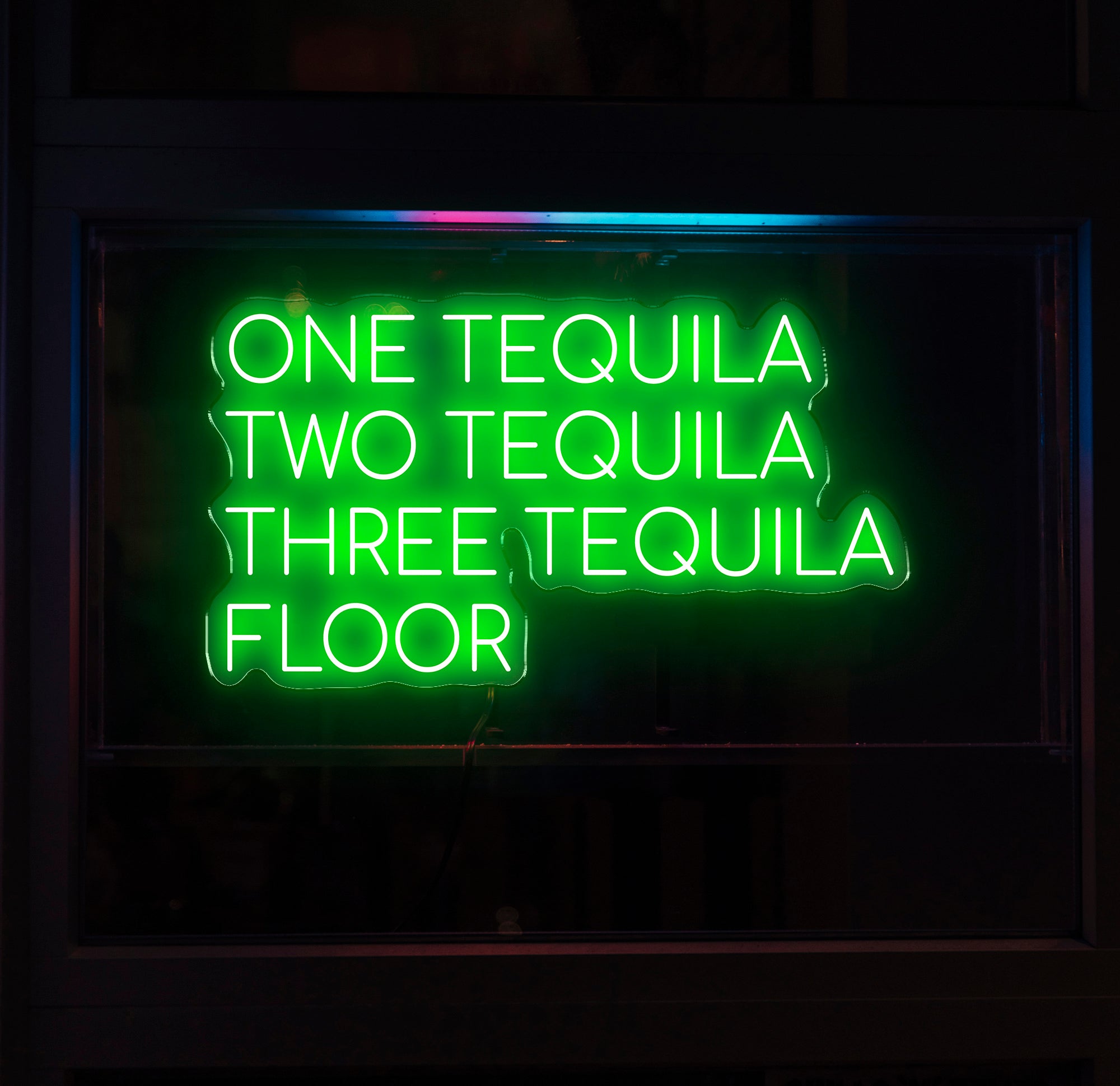 1 Tequila 2 Tequila 3 Tequila Floor Neon Sign - Custom LED Tequila Bar Decor, Fun Neon Light for Home Bar or Restaurant, Drink Wall Art