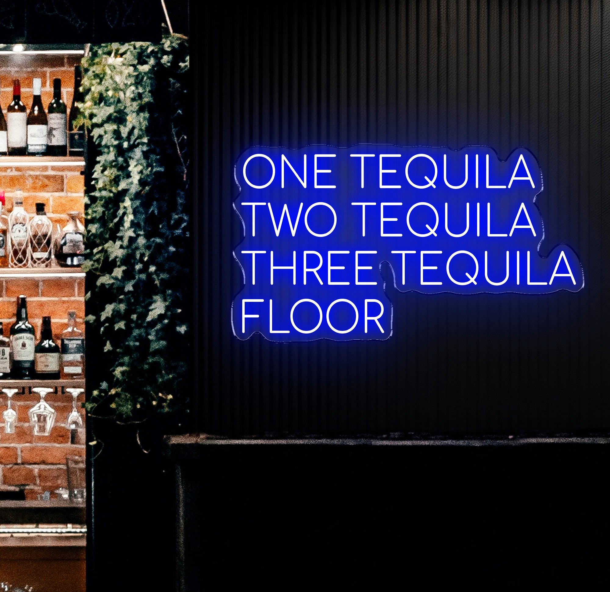 1 Tequila 2 Tequila 3 Tequila Floor Neon Sign - Custom LED Tequila Bar Decor, Fun Neon Light for Home Bar or Restaurant, Drink Wall Art