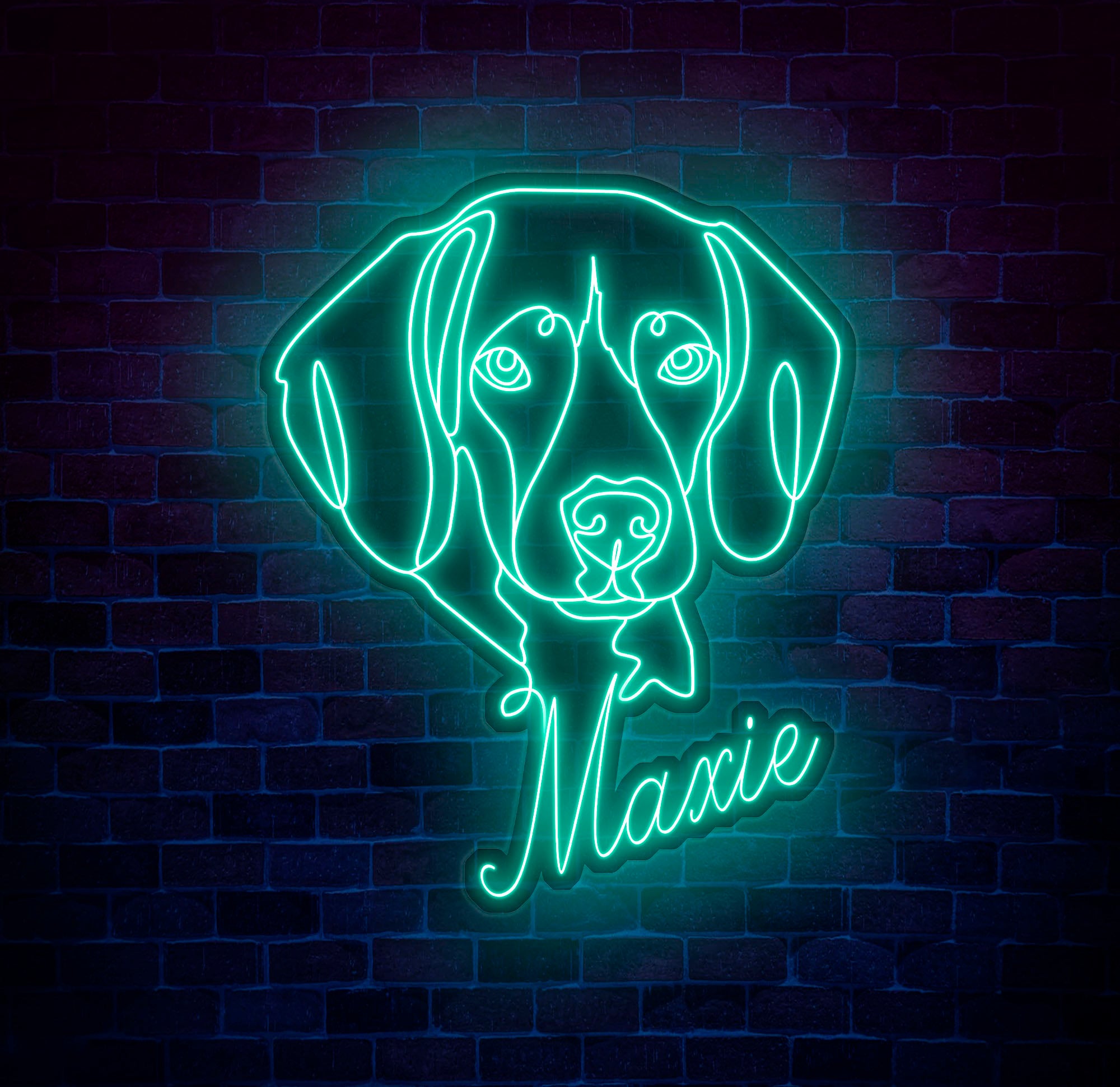 Custom Dog Portrait Neon Sign - Personalized Pet LED Neon Light, Puppy Wall Decor, Unique Custom Pet Neon Sign for Home, Dog Lovers Gifts