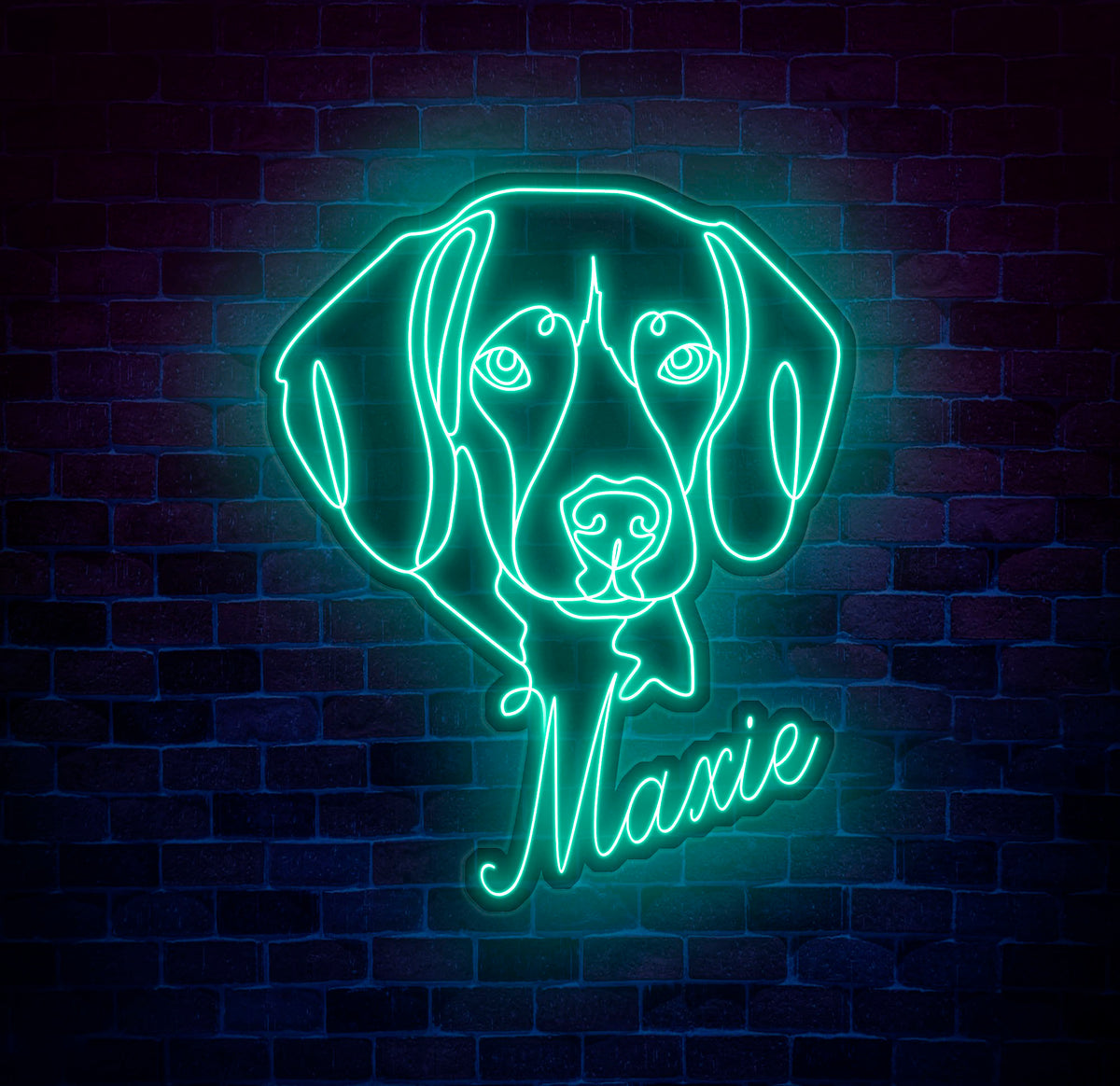 Custom Dog Portrait Neon Sign - Personalized Pet LED Neon Light, Puppy Wall Decor, Unique Custom Pet Neon Sign for Home, Dog Lovers Gifts