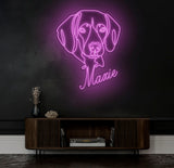 Custom Dog Portrait Neon Sign - Personalized Pet LED Neon Light, Puppy Wall Decor, Unique Custom Pet Neon Sign for Home, Dog Lovers Gifts