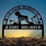 Custom Schnauzer Memorial Metal Stake - Personalized Pet Grave Marker, Remembrance Sign, Sympathy Gift, Schnauzer Loss Decor