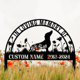 Personalized Dachshund Memorial Stake, Pet Grave Marker Sign, Dachshund Remembrance Stake, Pet Loss Sympathy Gift, Custom Dog Sign
