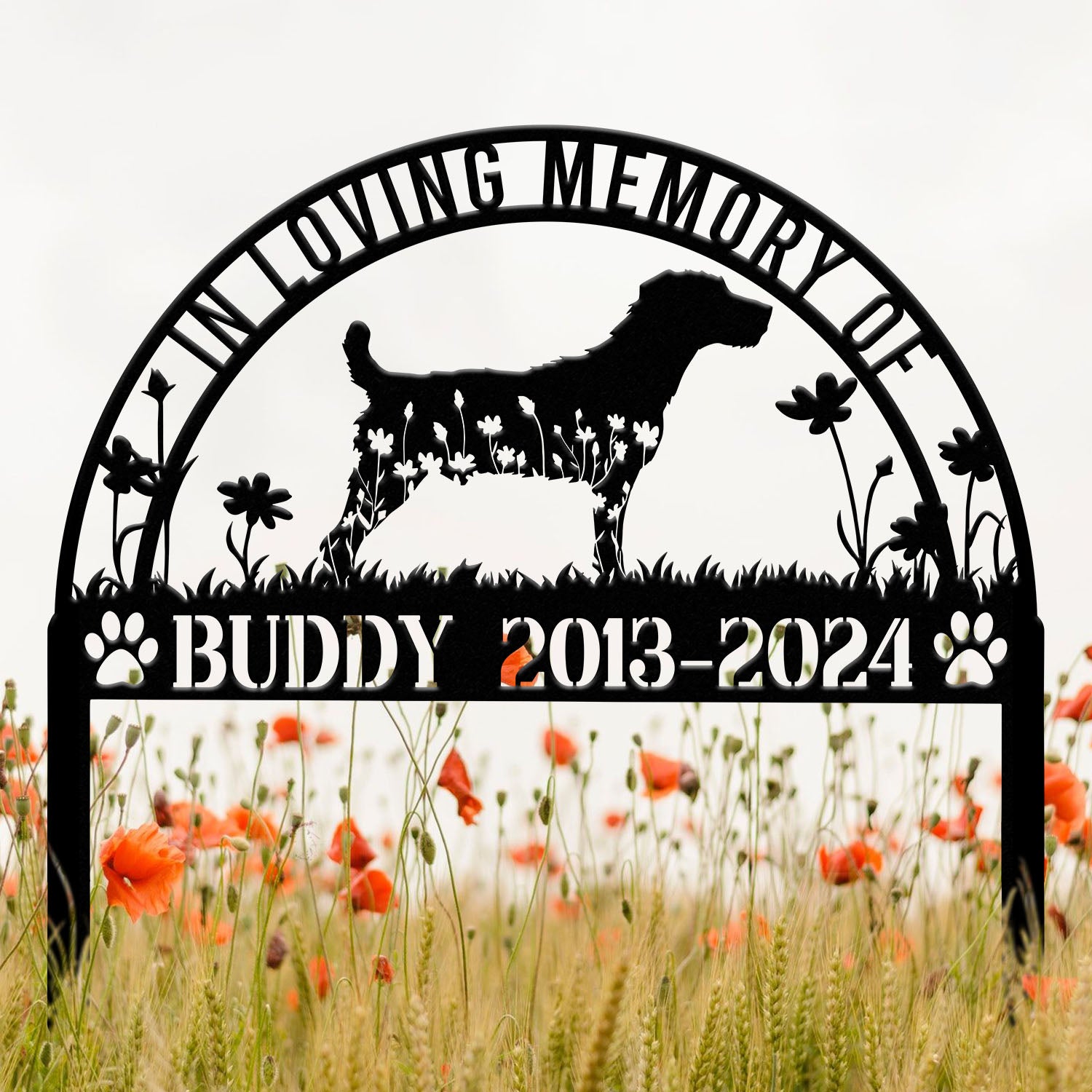Personalized Jack Russell Memorial Stake, Custom Pet Grave Marker, Pet Loss Gift, Sympathy Sign, Remembrance Stake for Dog Lovers