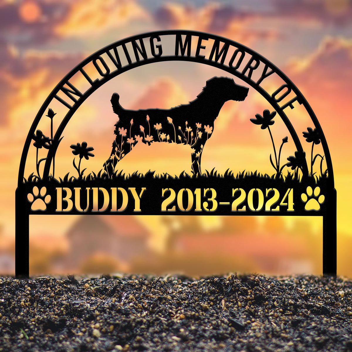 Personalized Jack Russell Memorial Stake, Custom Pet Grave Marker, Pet Loss Gift, Sympathy Sign, Remembrance Stake for Dog Lovers