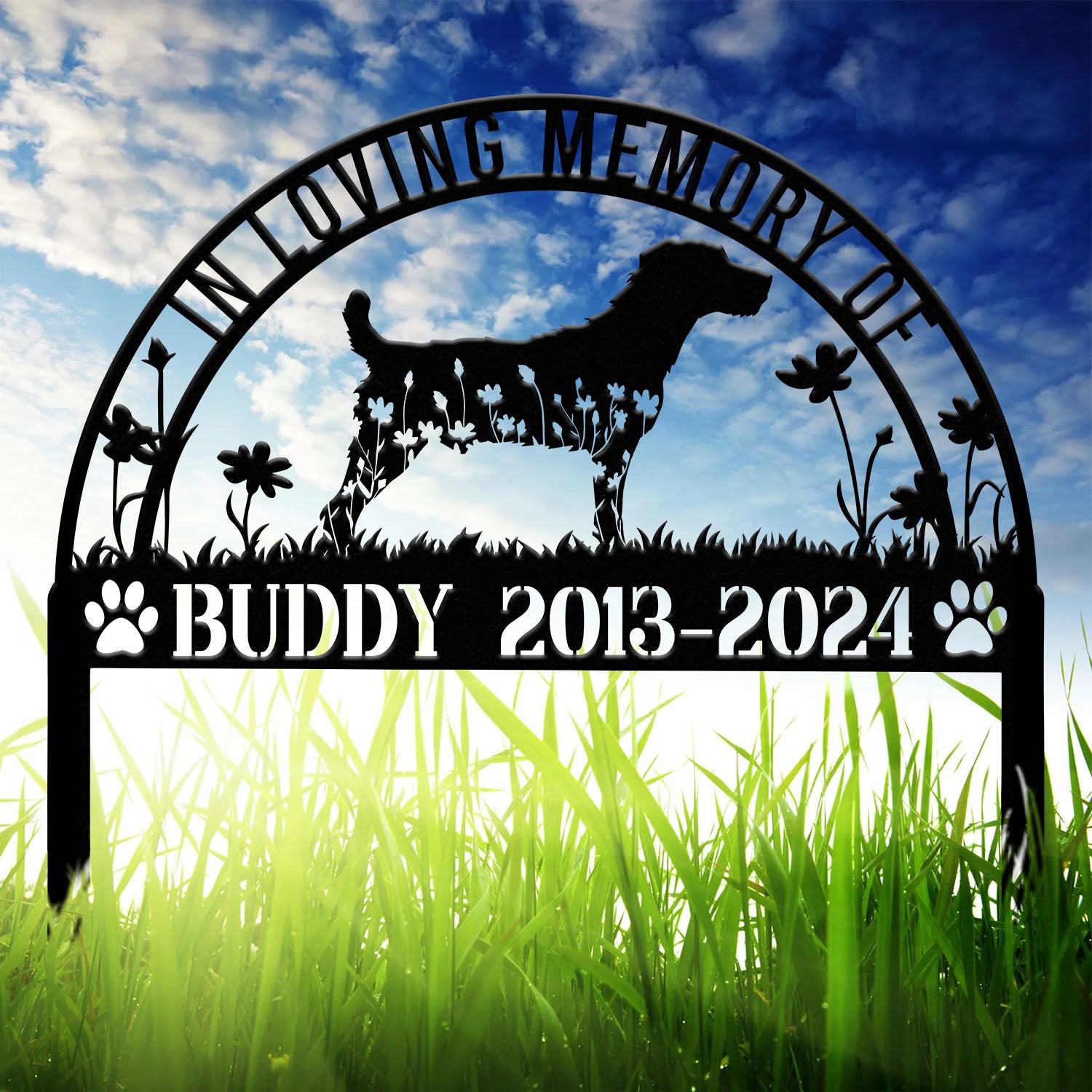 Personalized Jack Russell Memorial Stake, Custom Pet Grave Marker, Pet Loss Gift, Sympathy Sign, Remembrance Stake for Dog Lovers