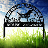 Personalized Labrador Retriever Memorial Stake | Labrador Dog Metal Sign | Pet Grave Marker | Sympathy Remembrance Stake Gift