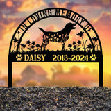 Personalized Labrador Retriever Memorial Stake | Labrador Dog Metal Sign | Pet Grave Marker | Sympathy Remembrance Stake Gift