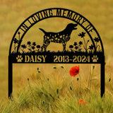 Personalized Labrador Retriever Memorial Stake | Labrador Dog Metal Sign | Pet Grave Marker | Sympathy Remembrance Stake Gift