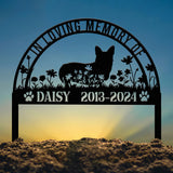 Personalized Corgi Memorial Stake Sign - Pet Grave Marker with Stake, Corgi Gift, Pet Loss Sympathy Sign, Remembrance Stake for Dogs