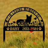 Personalized Corgi Memorial Stake Sign - Pet Grave Marker with Stake, Corgi Gift, Pet Loss Sympathy Sign, Remembrance Stake for Dogs