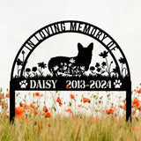 Personalized Corgi Memorial Stake Sign - Pet Grave Marker with Stake, Corgi Gift, Pet Loss Sympathy Sign, Remembrance Stake for Dogs