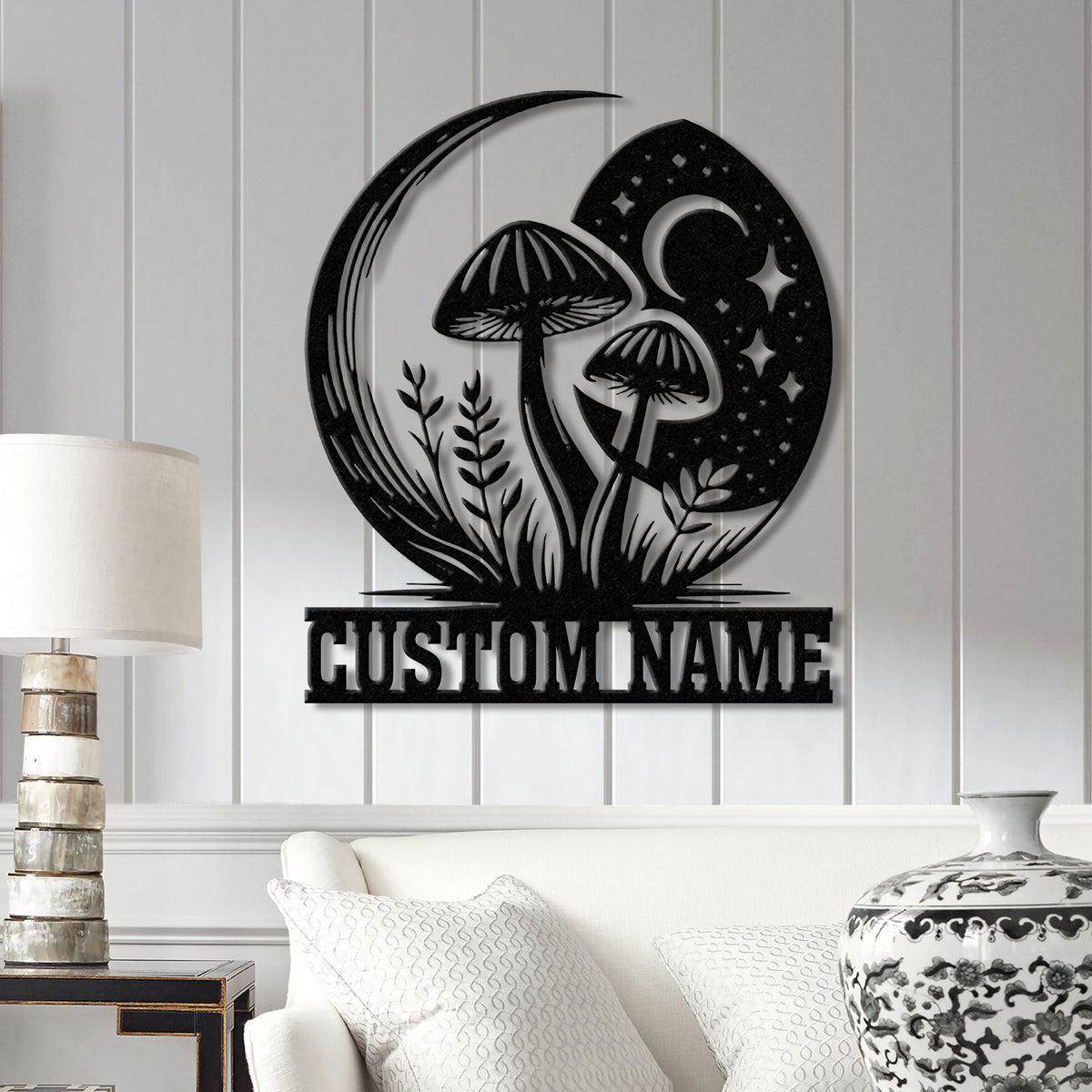 Custom Mushrooms Metal Sign with Led Lights, Personalized Mushrooms Sign, Mushrooms Metal Wall Art, Bedroom Kitchen Garden Decor