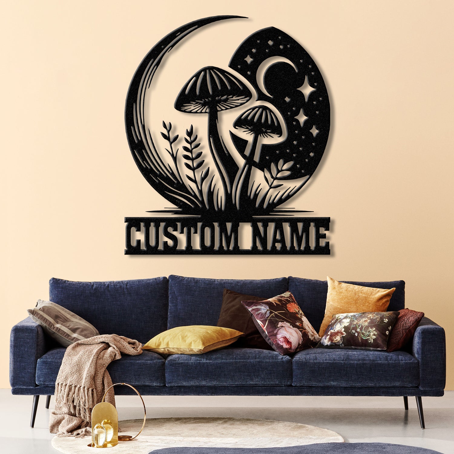 Custom Mushrooms Metal Sign with Led Lights, Personalized Mushrooms Sign, Mushrooms Metal Wall Art, Bedroom Kitchen Garden Decor