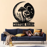 Custom Mushrooms Metal Sign with Led Lights, Personalized Mushrooms Sign, Mushrooms Metal Wall Art, Bedroom Kitchen Garden Decor