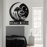 Custom Mushrooms Metal Sign with Led Lights, Personalized Mushrooms Sign, Mushrooms Metal Wall Art, Bedroom Kitchen Garden Decor