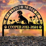 Personalized Coonhound Memorial Stake Sign - Pet Grave Marker with Stake, Corgi Gift, Pet Loss Sympathy Sign, Remembrance Stake for Dogs