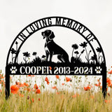 Personalized Coonhound Memorial Stake Sign - Pet Grave Marker with Stake, Corgi Gift, Pet Loss Sympathy Sign, Remembrance Stake for Dogs