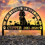 Personalized Cocker Spaniel Dog Memorial Stake - Metal Pet Grave Marker, Sympathy Sign, Remembrance Stake, Custom Pet Memorial Gift