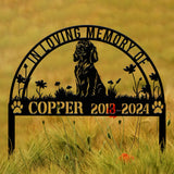 Personalized Cocker Spaniel Dog Memorial Stake - Metal Pet Grave Marker, Sympathy Sign, Remembrance Stake, Custom Pet Memorial Gift