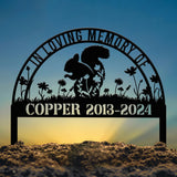 Personalized Squirrel Memorial Stake Sign - Pet Grave Marker, Squirrel Lover Gift, Pet Loss Sympathy Sign, Remembrance Stake with Name