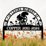 Personalized Squirrel Memorial Stake Sign - Pet Grave Marker, Squirrel Lover Gift, Pet Loss Sympathy Sign, Remembrance Stake with Name