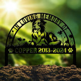 Personalized Border Collie Memorial Stake - Pet Grave Marker with Stake, Pet Loss Sympathy Sign, Remembrance Gift for Dogs