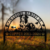 Personalized Border Collie Memorial Stake - Pet Grave Marker with Stake, Pet Loss Sympathy Sign, Remembrance Gift for Dogs