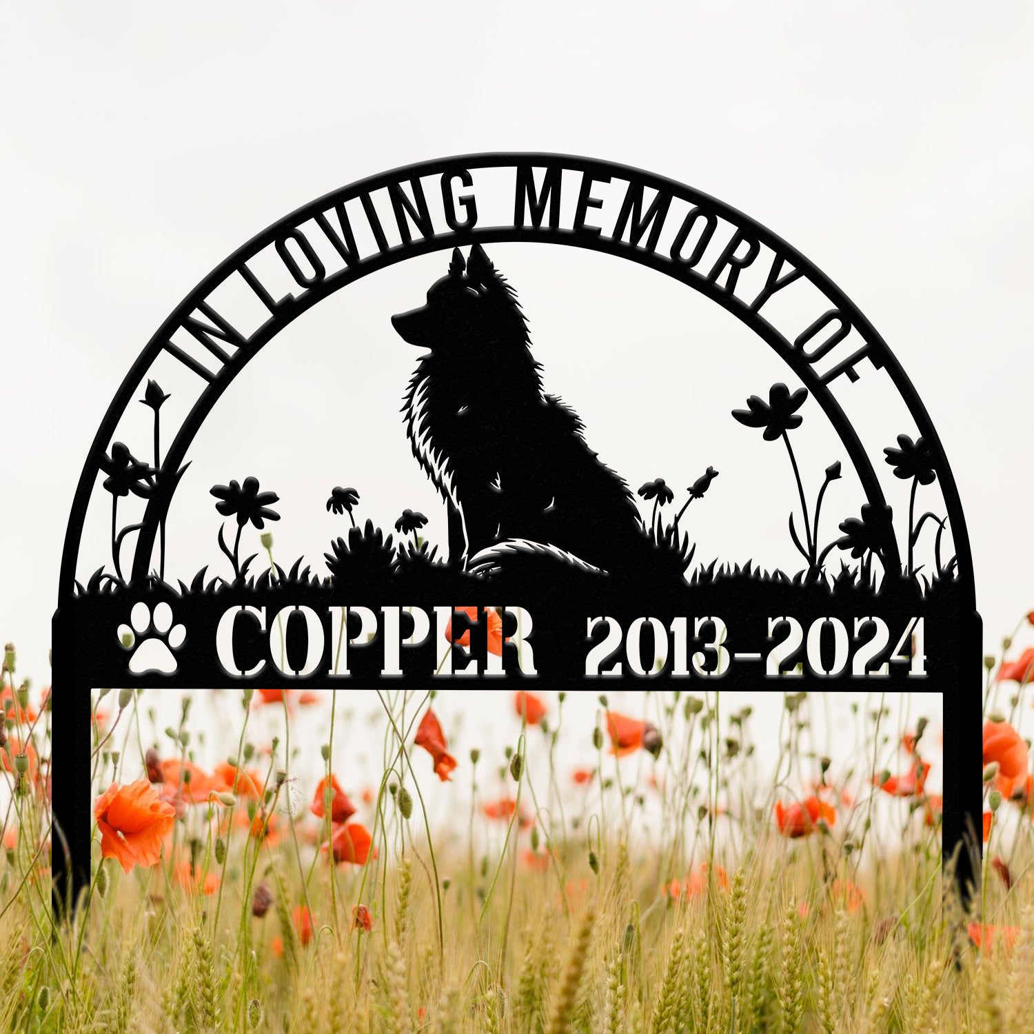 Personalized Samoyed Dog Memorial Garden Stake - Custom Metal Pet Grave Marker, Name Sign, Remembrance Decor, Sympathy Dog Loss Gift