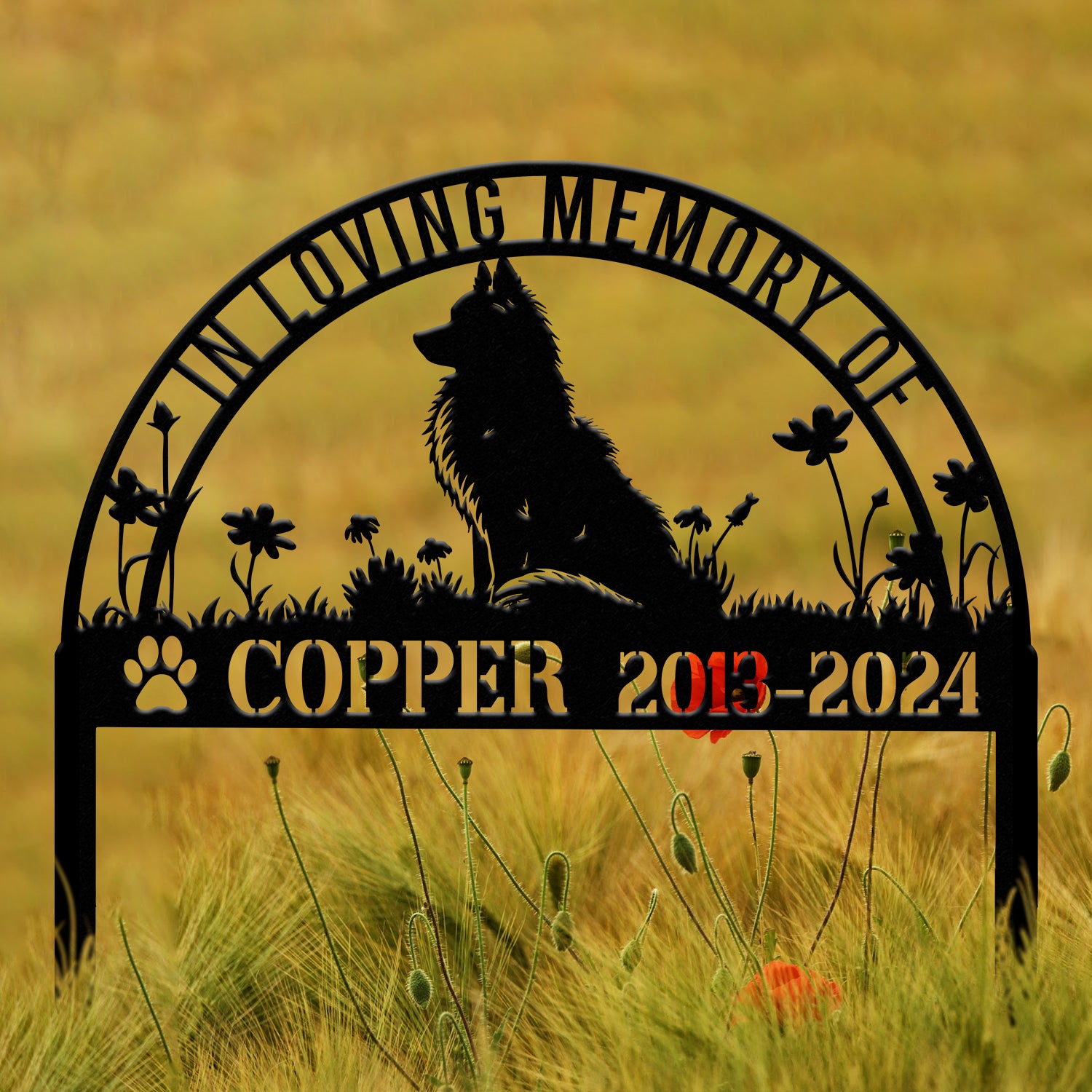 Personalized Samoyed Dog Memorial Garden Stake - Custom Metal Pet Grave Marker, Name Sign, Remembrance Decor, Sympathy Dog Loss Gift