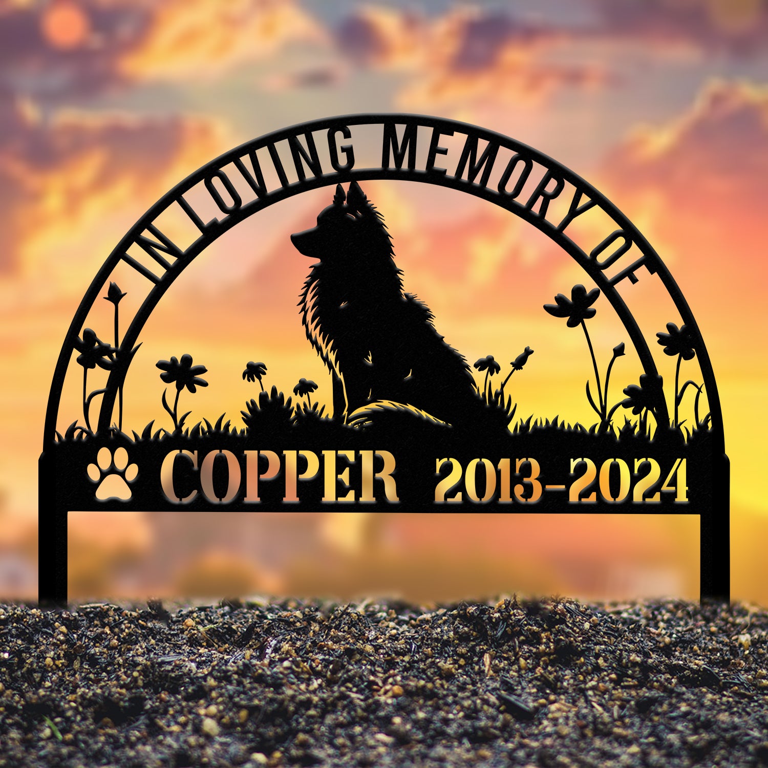 Personalized Samoyed Dog Memorial Garden Stake - Custom Metal Pet Grave Marker, Name Sign, Remembrance Decor, Sympathy Dog Loss Gift