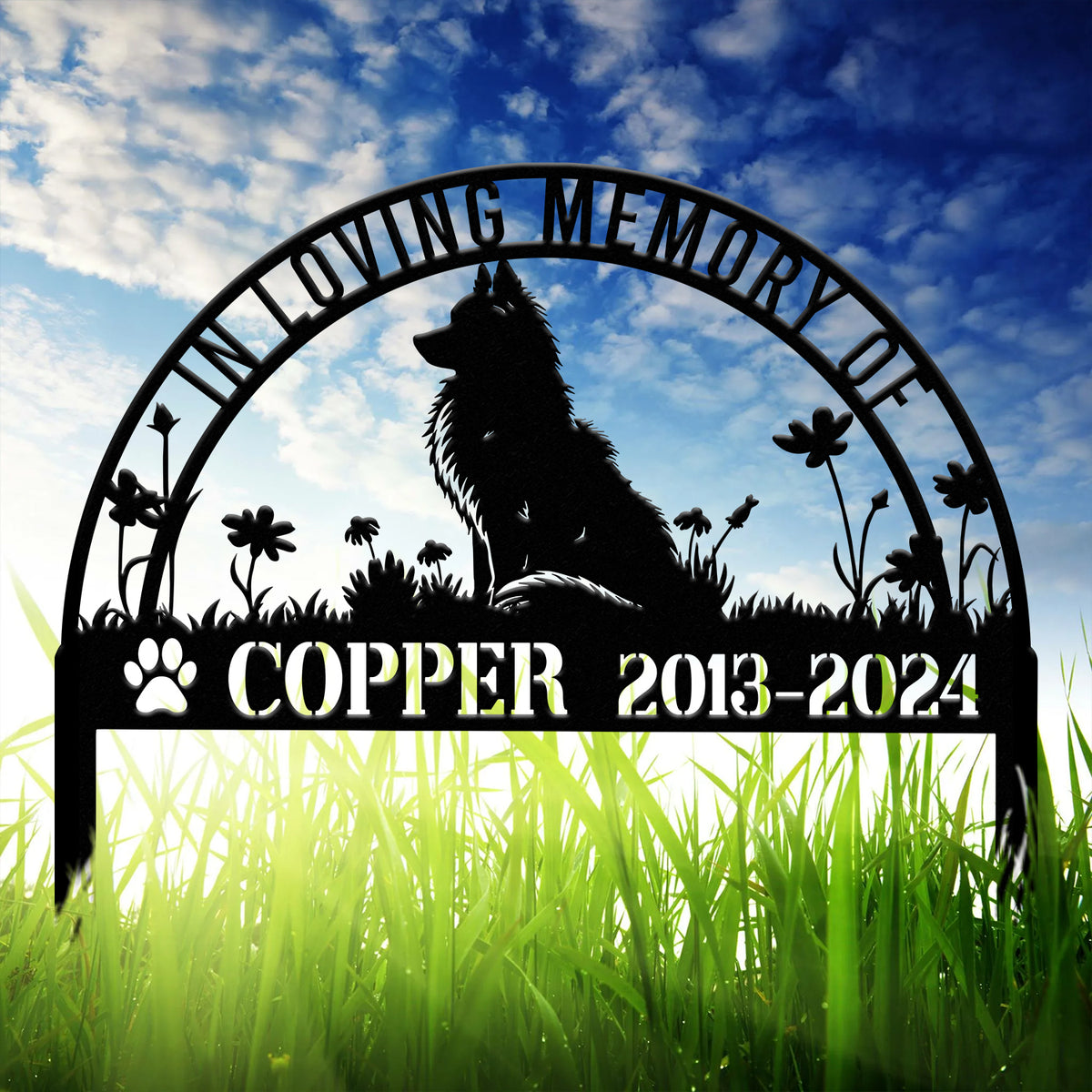 Personalized Samoyed Dog Memorial Garden Stake - Custom Metal Pet Grave Marker, Name Sign, Remembrance Decor, Sympathy Dog Loss Gift