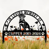 Custom Rottweiler Dog Name Sign - Memorial Garden Metal Stake, Outdoor Pet Cemetery Marker, Personalized Dog Gift for Loss