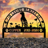 Personalized Boxer Dog Memorial Stake - Custom Pet Grave Marker, Metal Sign with Stake, Pet Loss Sympathy Gift, Remembrance Sign