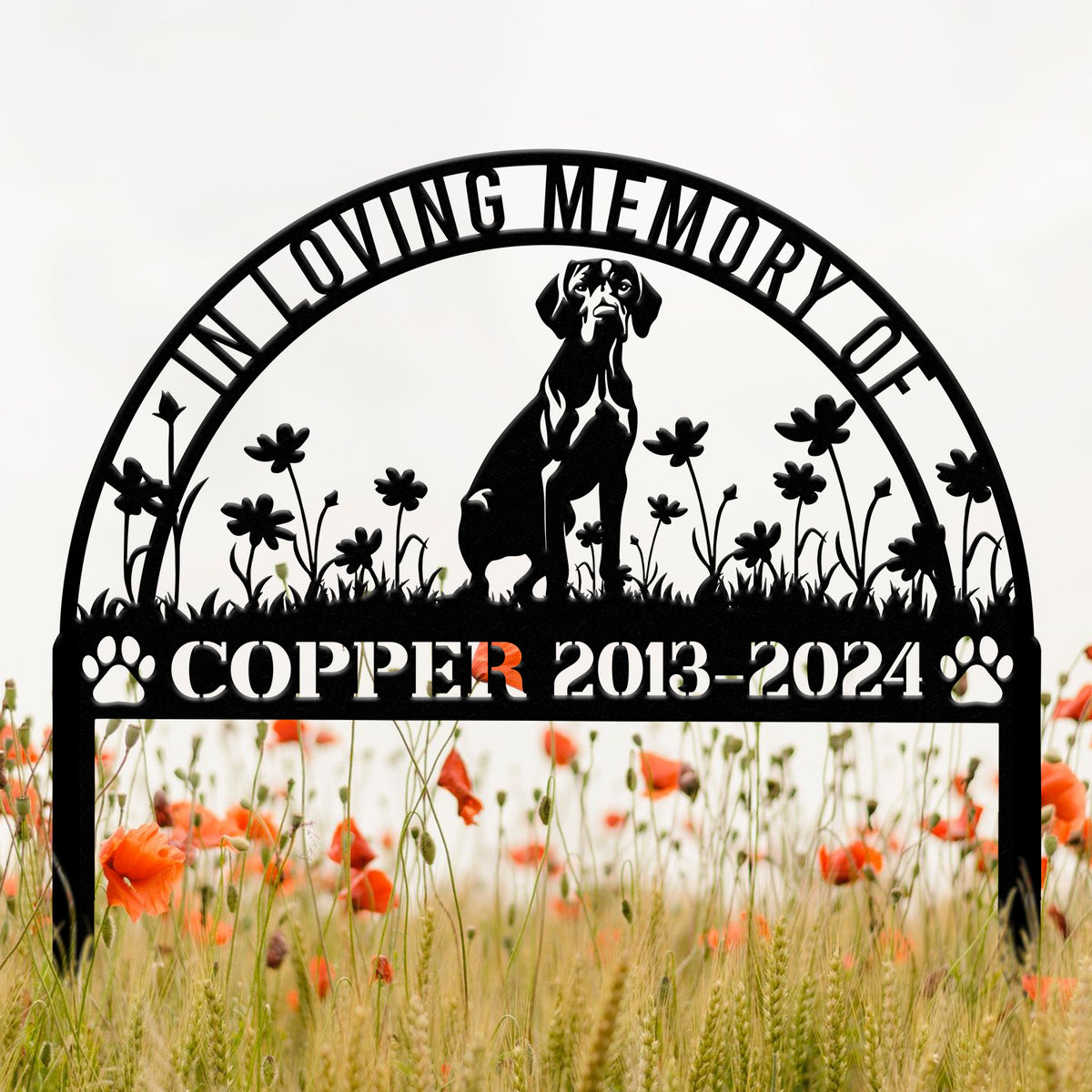 Personalized Vizsla Memorial Stake, Pet Grave Marker with Stake, Vizsla Dog Loss Gift, Sympathy Sign, Remembrance Stake