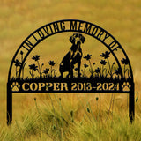 Personalized Vizsla Memorial Stake, Pet Grave Marker with Stake, Vizsla Dog Loss Gift, Sympathy Sign, Remembrance Stake