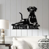 Personalized Rhodesian Ridgeback Dog Metal Wall Art, Custom Name Sign, Rhodesian Ridgeback Room Decor, Unique Home Decor Gift